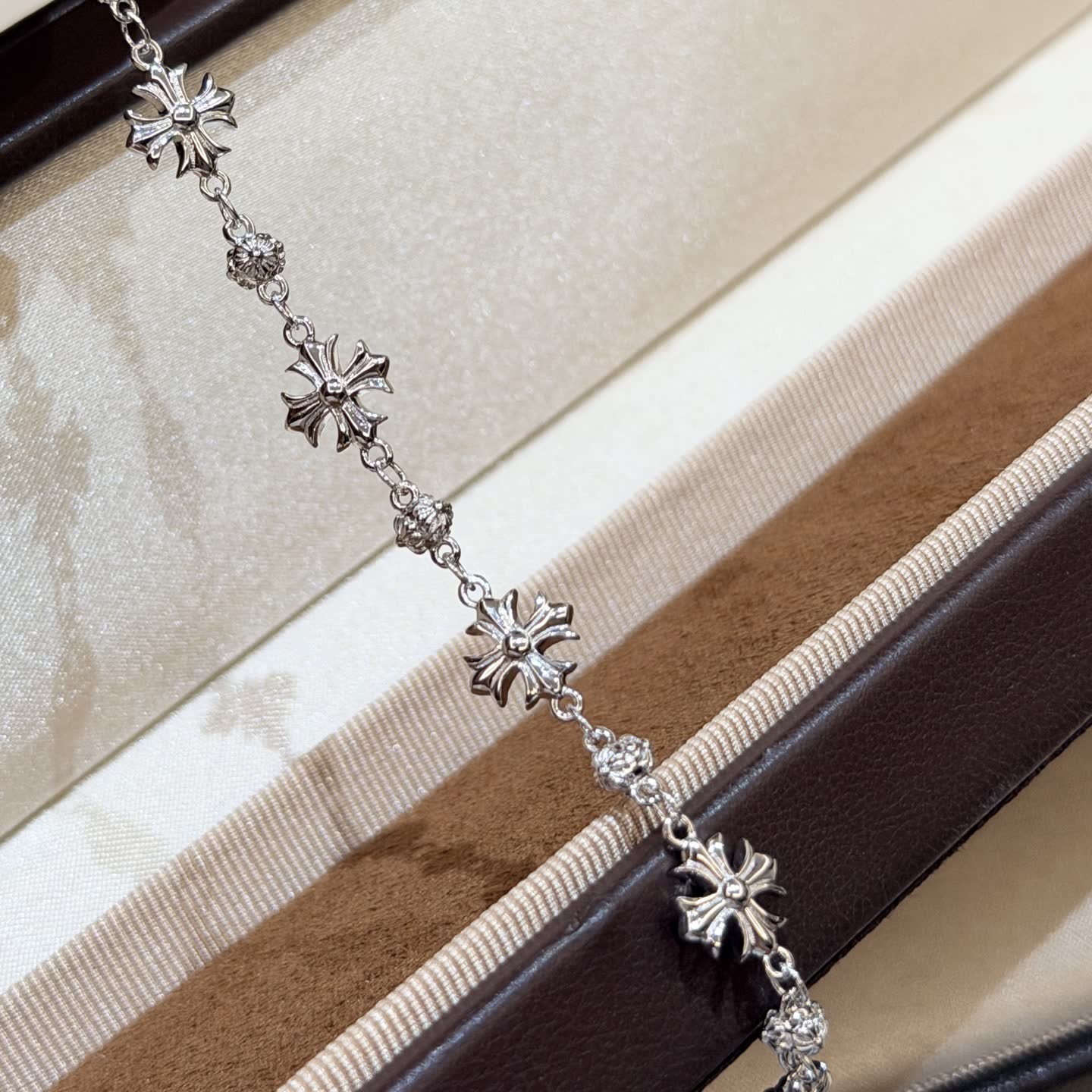 Chrome Hearts Silver Flower Bracelet